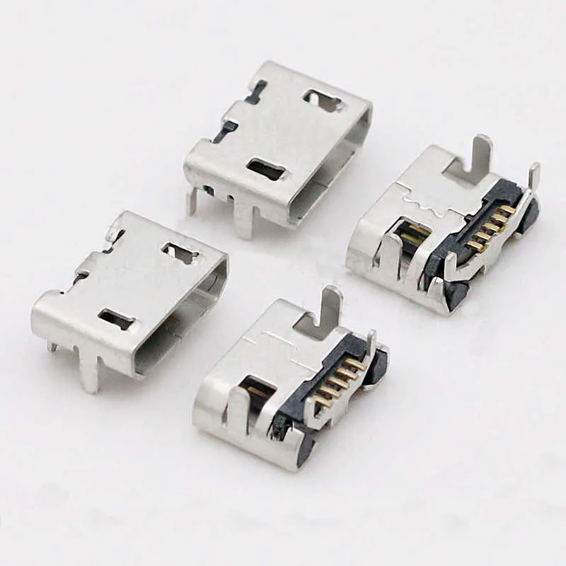 5szt Złącze Micro USB 5pin Jack Gniazdo żeńskie 7.2mm Ox horn Flat Roll Type B Złącze portu ładowania telefonu komórkowego — zdjęcie 5