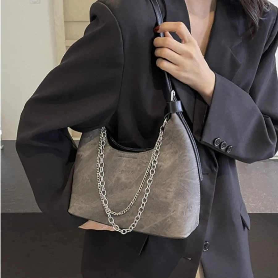

Fashion senior retro trend armpit bag hundred with simple large-capacity dumpling bag chain commuting shoulder female bags