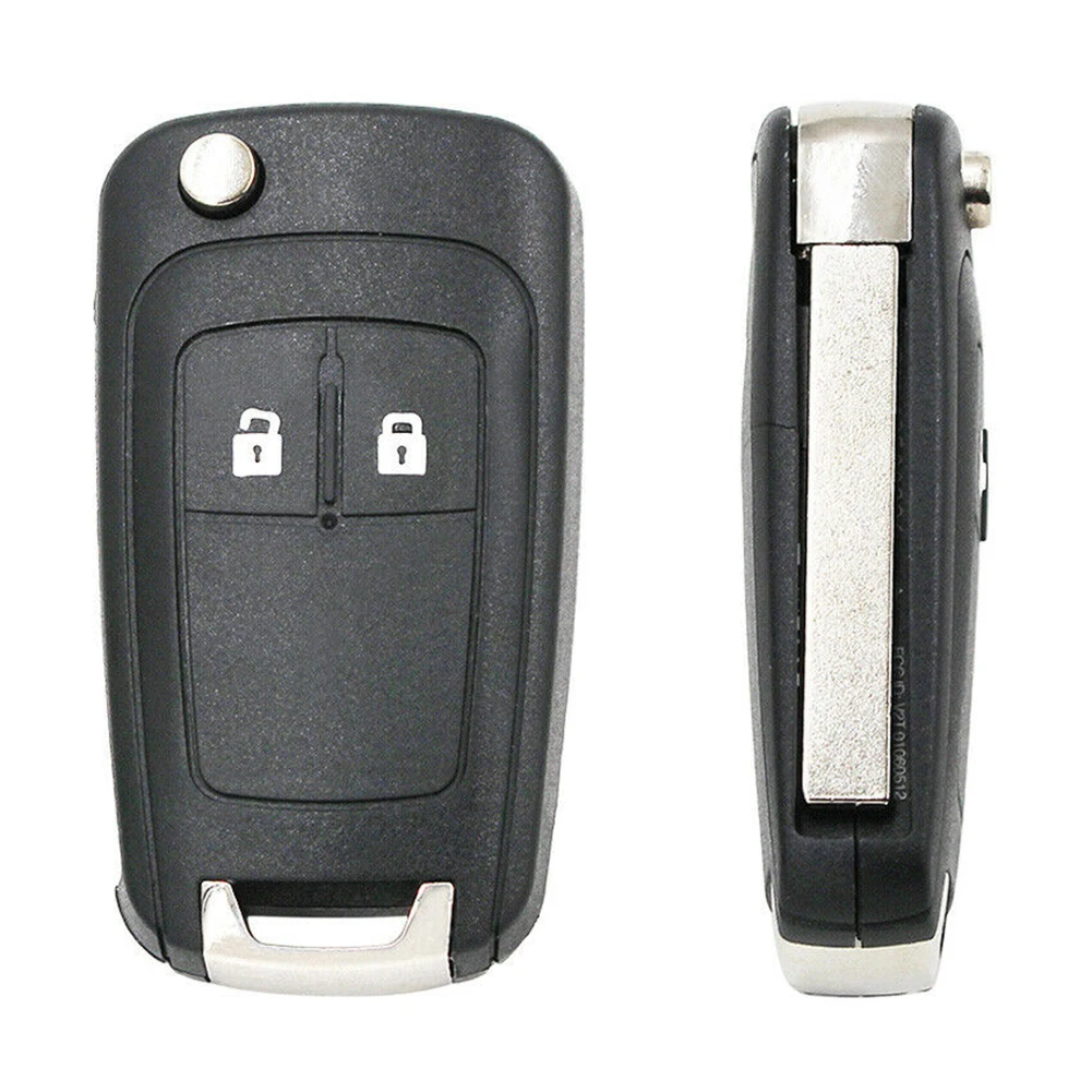 1pcs 2-button Folding Key Housing Black Replacement Folding Key For Opel Astra J Corsa E Auto Decoration Car Key Housing