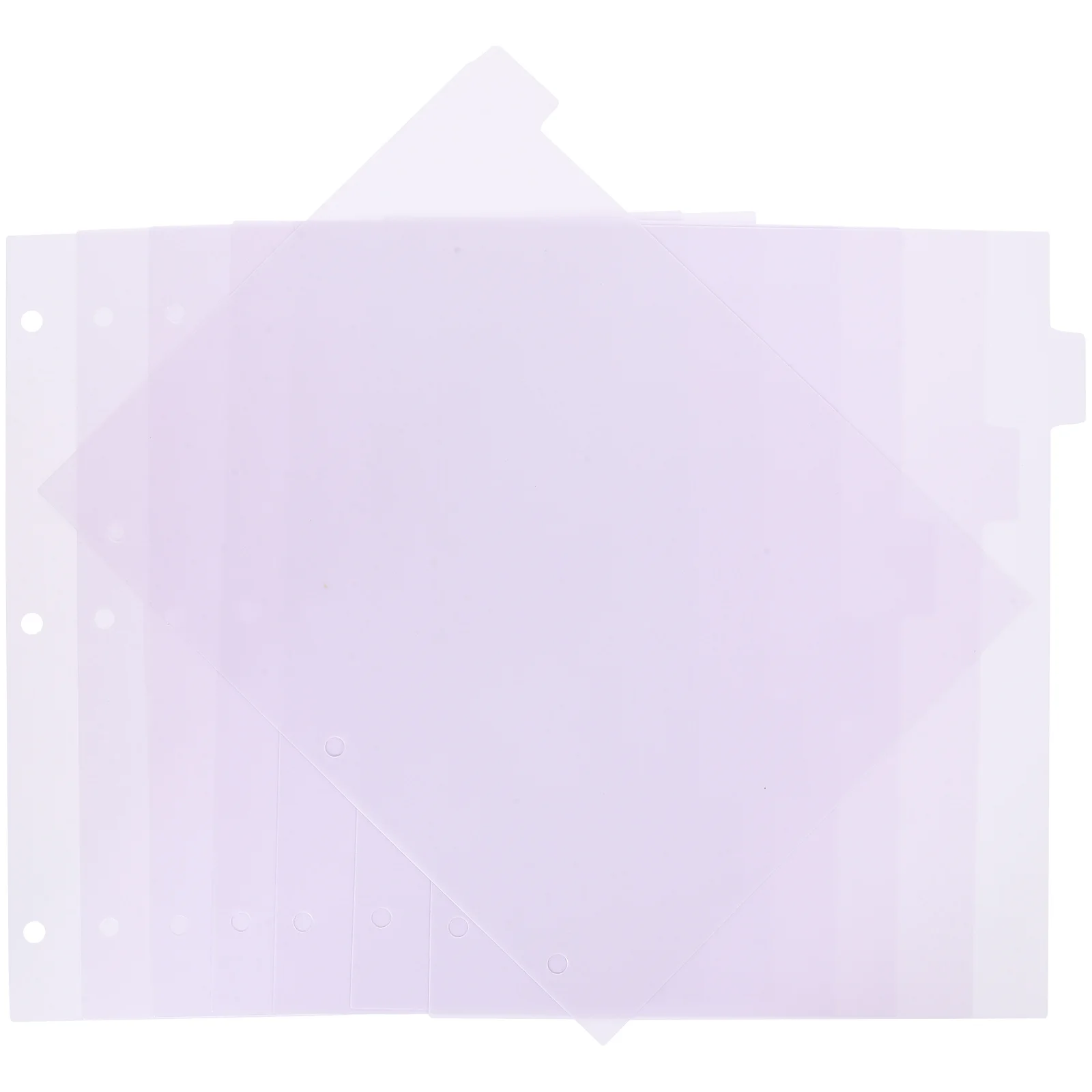 

8Pcs Index Dividers for Binder Plastic Divider Tabs Colored Page Markers Organize Notebook Loose-Leaf Planner Document Sorting