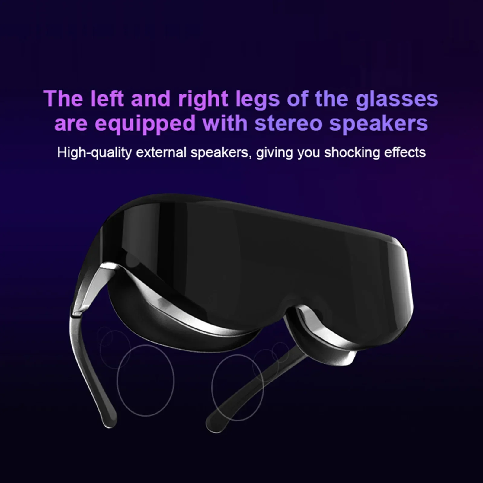 2026 E812 نظارات فيديو محمولة ثلاثية الأبعاد مثبتة على الرأس مع مدخل HD ثلاثي الأبعاد يستخدم في وحدة تحكم ألعاب PS4 PS5 Real
