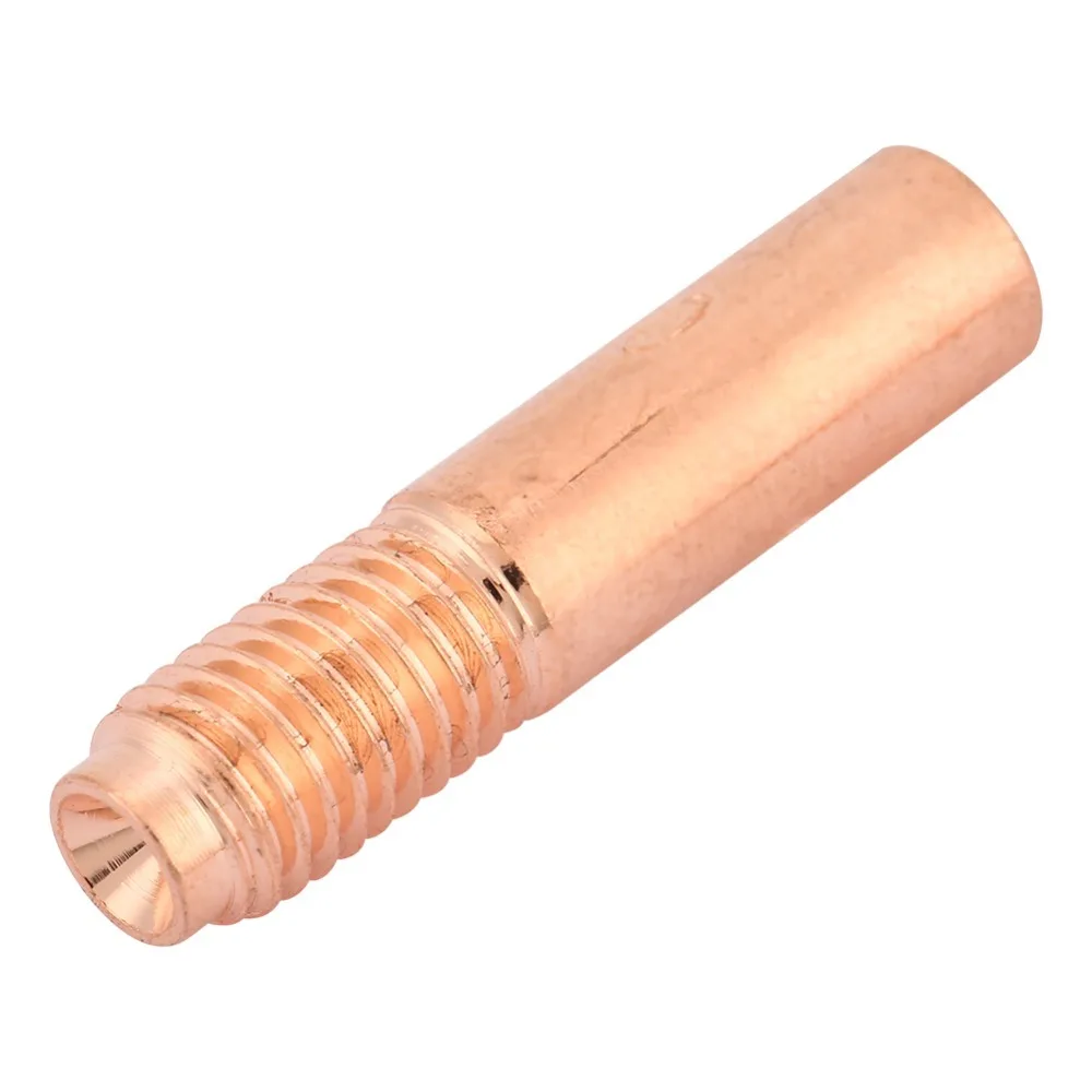 10 Pcs 0.9mm Size MIG Welding Contact Tips Copper Smooth Surface Copper Contact Tips MIG Welding Nozzles Welder Accessories
