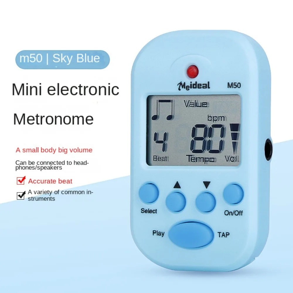 

LCD Mini Metronome Dual-channel Professional Clip-on Pocket Metronome Colorfu Earphone Output Digital Beat Tempo Metronome Bass