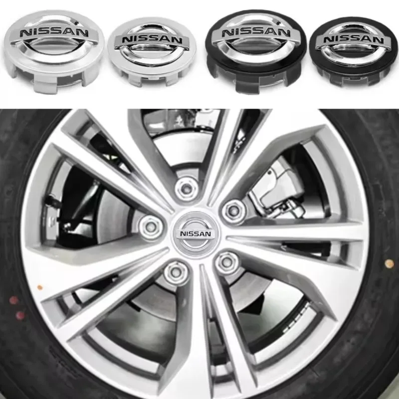 

4pcs 54/60mm Car Wheel Center Cap Hub Cover Badge For Nissan X-trail Qashqai Rogue Sport RogueAltima Versa Juke Leaf