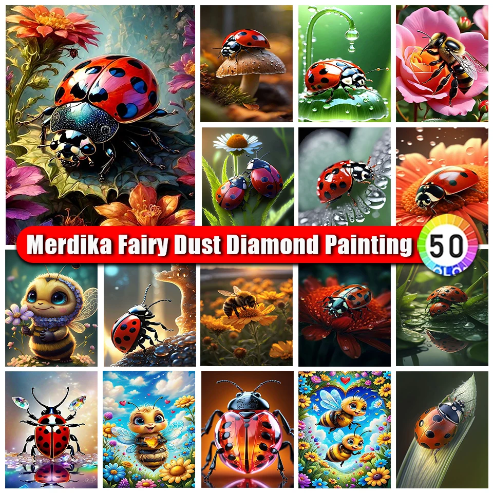 Fairy Dust Diamond Painting Honeybee Cute Diy Full Drill Mosaic Arts Rhinestone Diamond Embroidery Animals Picture Wall Decor