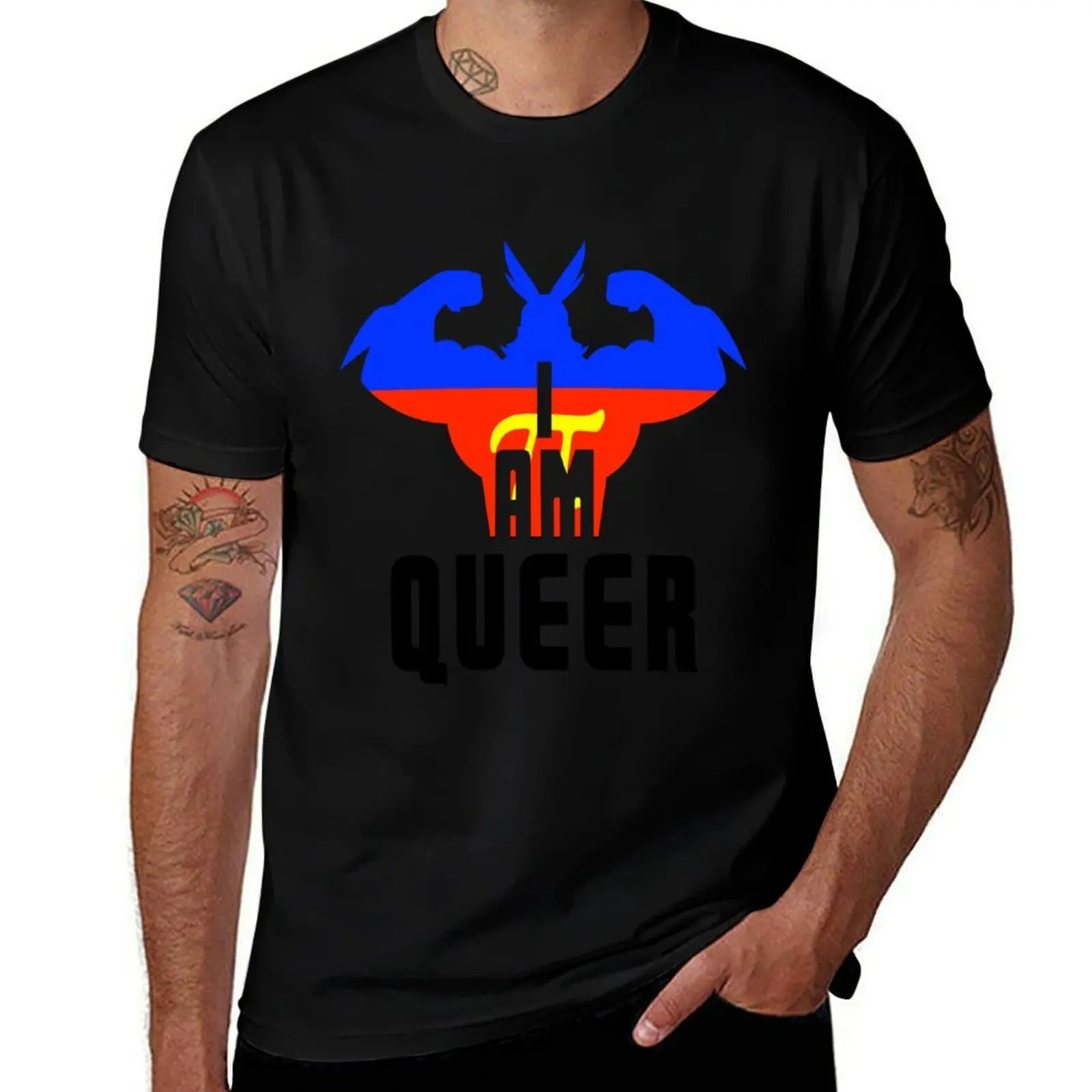

I Am Queer! - All Might Polyamory Pride Flag T-Shirt t shirts for man slim fit t shirts cotton 100% man t shirt graphic T-Shirt
