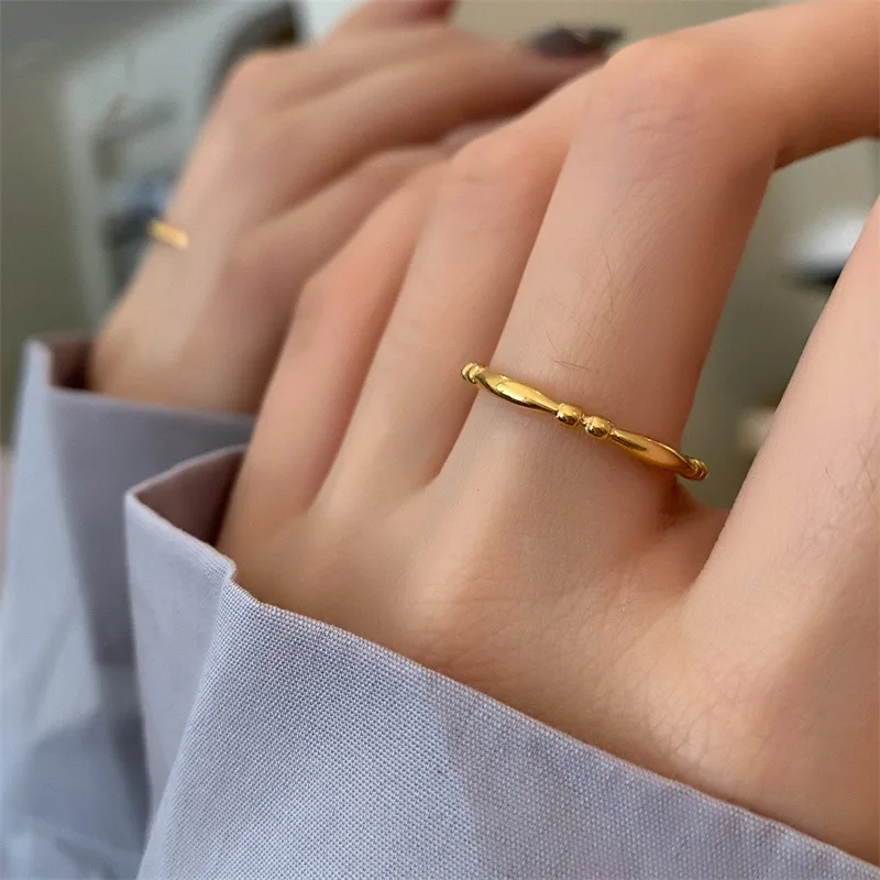 2023 Fashion Stainless Steel Wedding Ring For Women Simple Knuckle Rope Twist Round Ring Jewelry Engagement Promise Gift bijoux