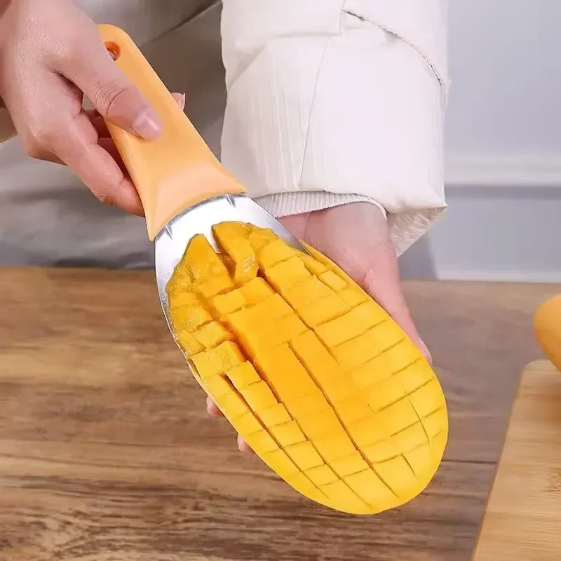 2026 New Multifunctional Mango Spoon Mango Knife Cutting Granule Tool Peeler Peeler Mango Avocado Scoop Kitchen Fruit Tool
