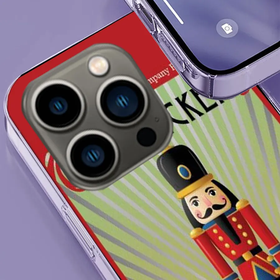 Nutcracker King Cartoon Phone Case For Apple Iphone 16 13 Pro Max Coque 15 14 Plus Clear 12 Mini 11 Pro Cover Cute Fundas Silico