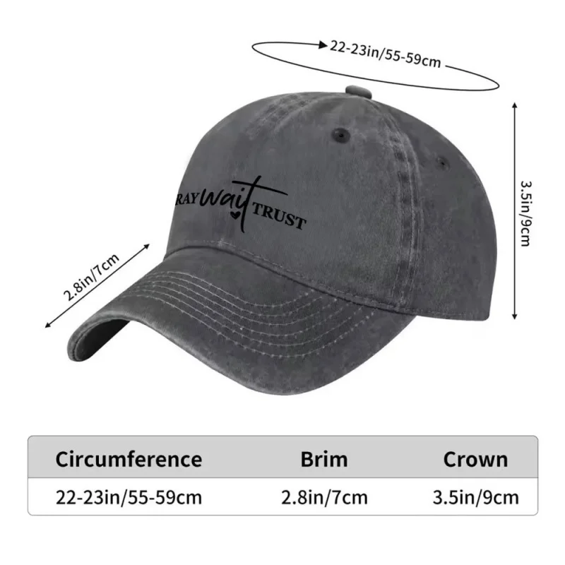 Praywaytrust Cross Baseball Cap for Men Women – Lightweight Adjustable Valentine’s Day Gift