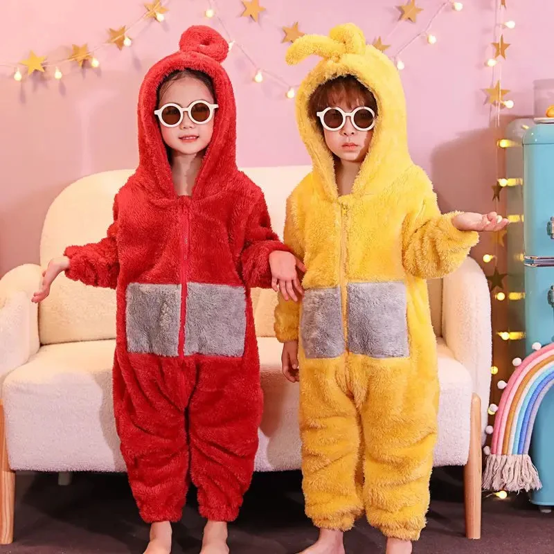 ⭕️⭐️⭕️Adult  Costume Homewear Funny Tinky Winky Anime Tele Baby Tubbies Laa-Laa Po Soft Halloween Christmas Pajamas Costum⭐️⭕️⭐️ view 5