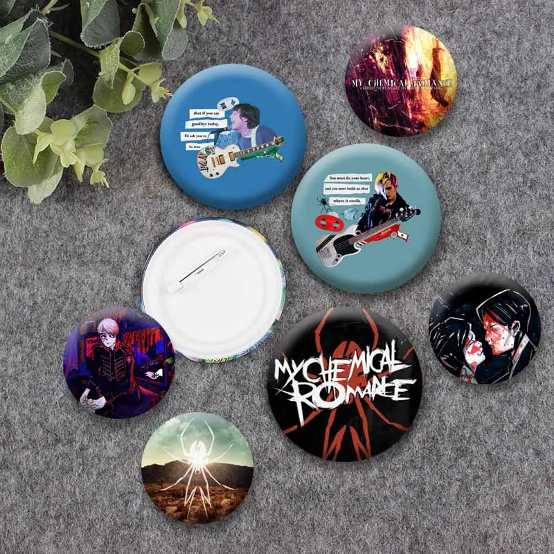 My Chemical Romance Brooches Funny Rock Band Icons Button Badge Album Cover Art Pins Bag Shoes Jewelry Accessories Friend Gifts