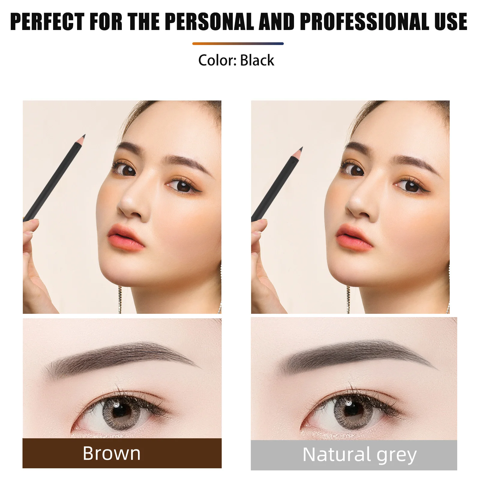 12 Pcs Black Eyeliner Pencils Waterproof Lining Highlight Makeup Accessory Girl