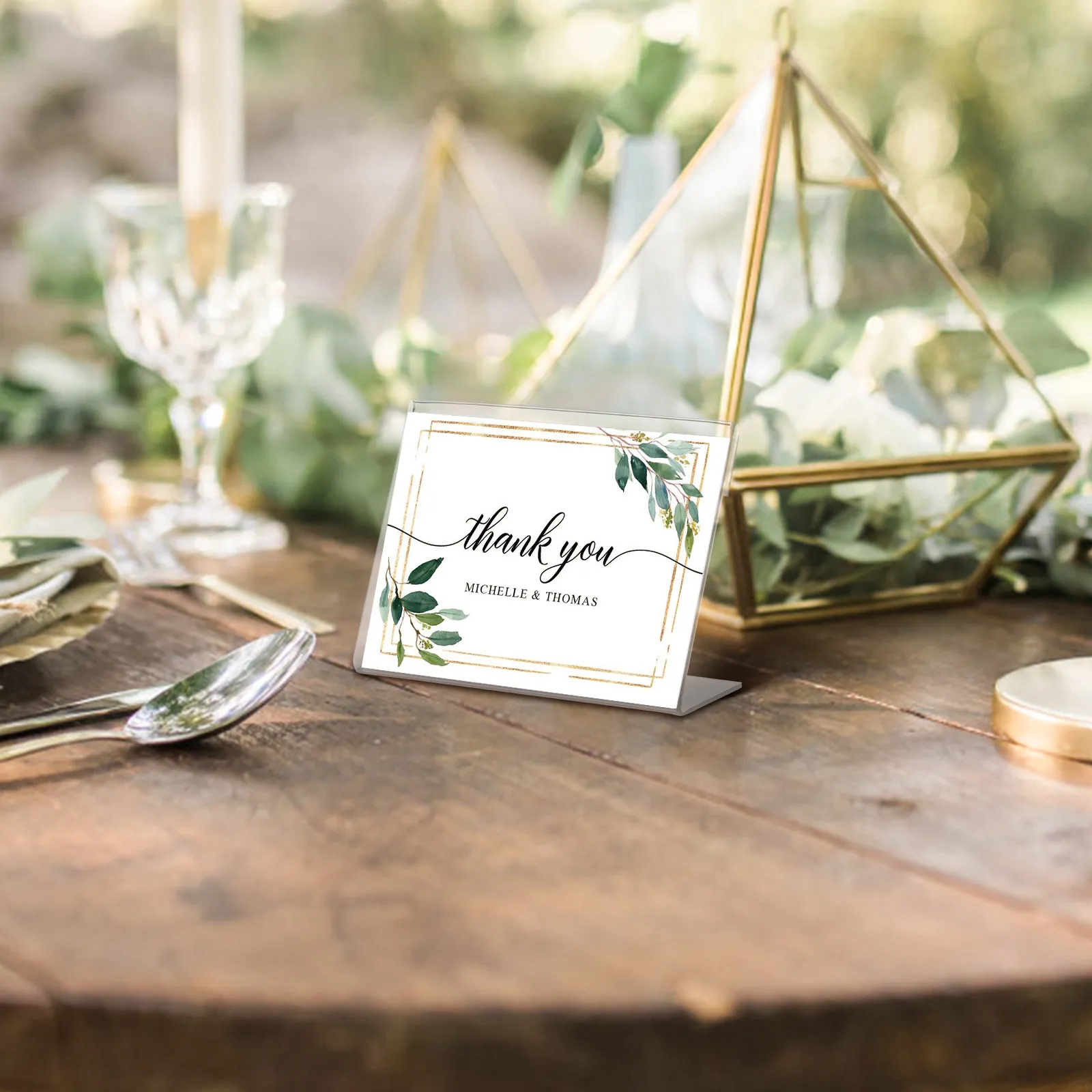 25Pcs Acrylic Sign Holder Transparent Table Top Display Stand for Menu Name Card Price Tag Photo Poster Wedding Office Hotel