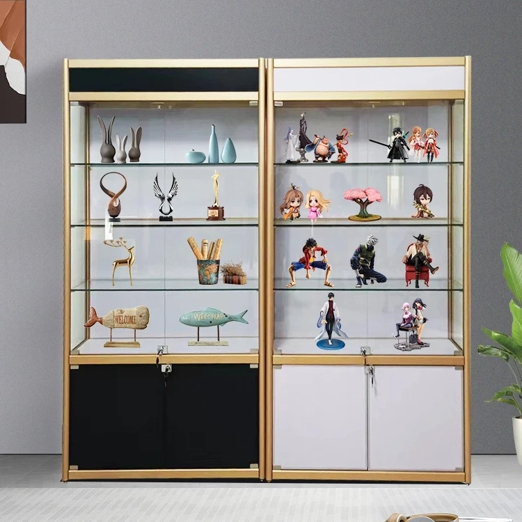 Glass Display Cabinet Figure Trophy Medal Sample Honor Cabinet Tobacco and Alcohol Display Stand Cosmetics Model Lego Showcase