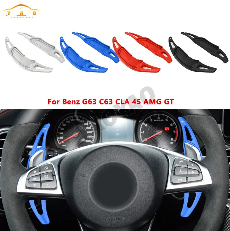 

Car Steering Wheel Paddle Shifters Aluminum Shift Paddle Blade For Mercedes Benz GLC GLA AMG MB A35 GLS63 CLA45 GLE63 E63 E43