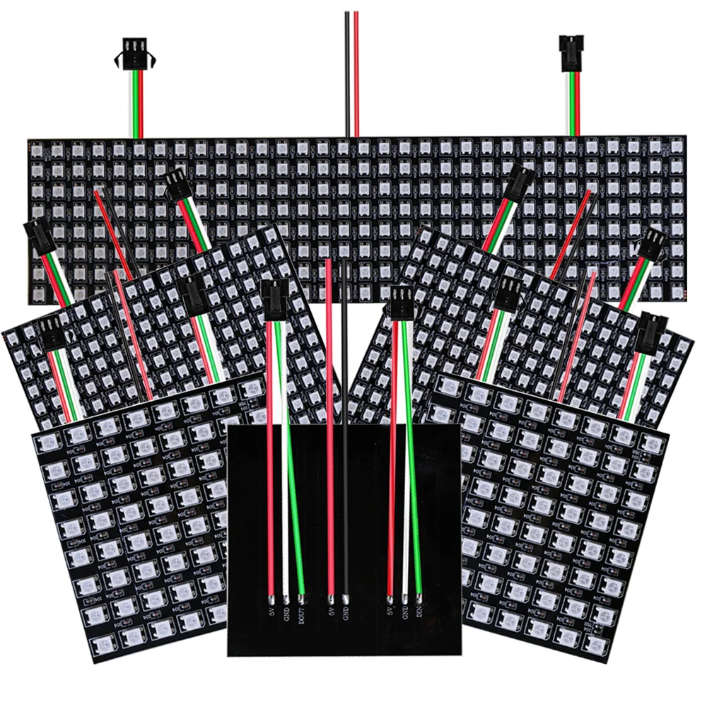 WS2812 LED Digital Individually Addressable Panel WS2812B RGB IC Module Matrix Led screen Suitable for hotel KTV home decoration