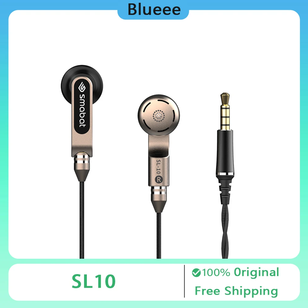 

Smabat Sl10 Earphones in Ear Two-Way Dual-Motion Coil Detachable Hifi Sports Headset Mmcx 3.5mm/Cx31993 HD Digital Dac Type-C