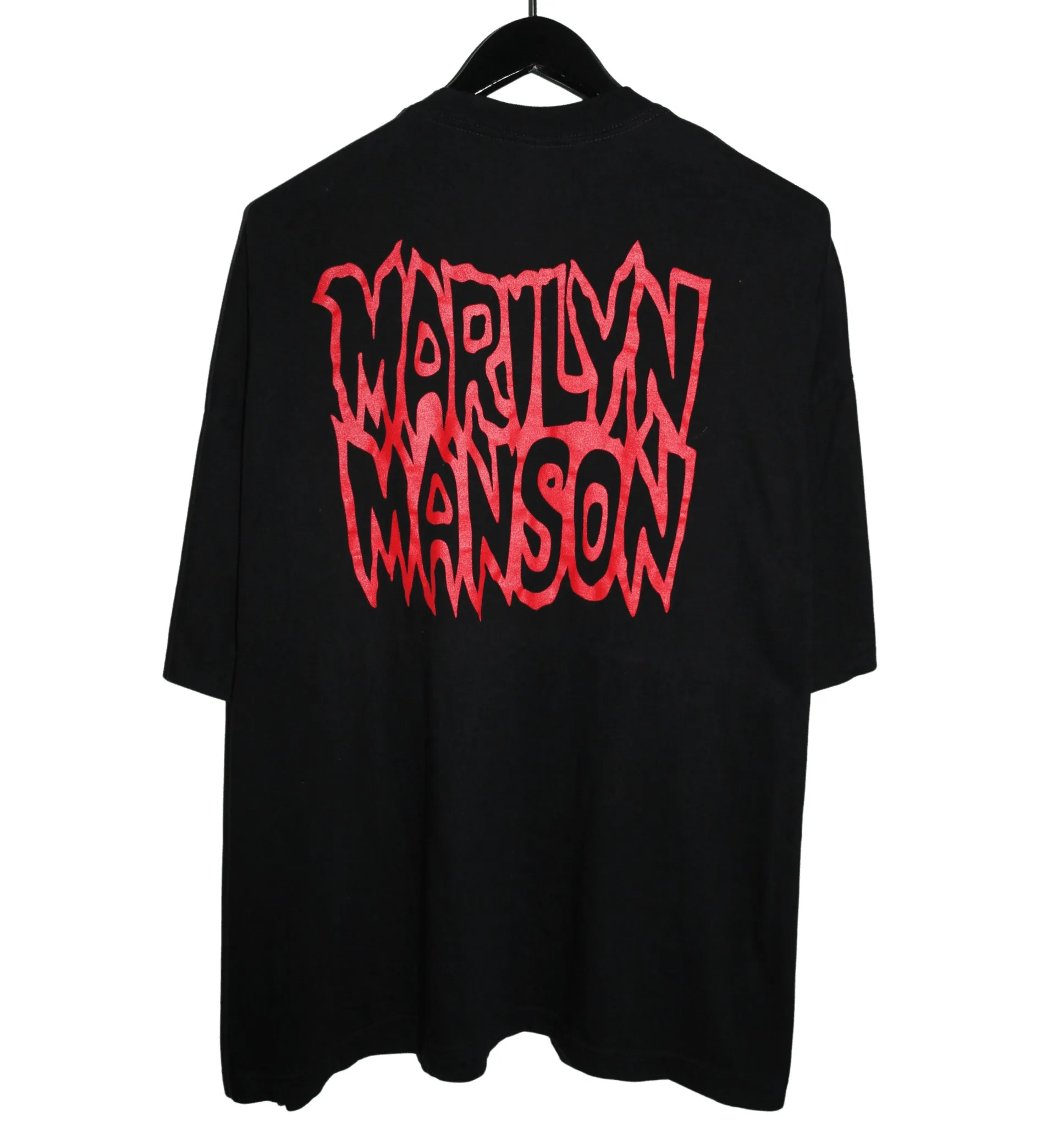 Marilyn Manson 90er Jahre Europäische Industrial Metal Band Grafik T-Shirt Baumwolle Herren Damen Streetwear Tee – Detail 7
