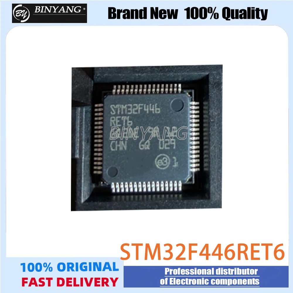 

(5 Piece) STM32F446RET6 STM32F446R 32F446RET6 QFP-64 New Original STM32F 446RET6