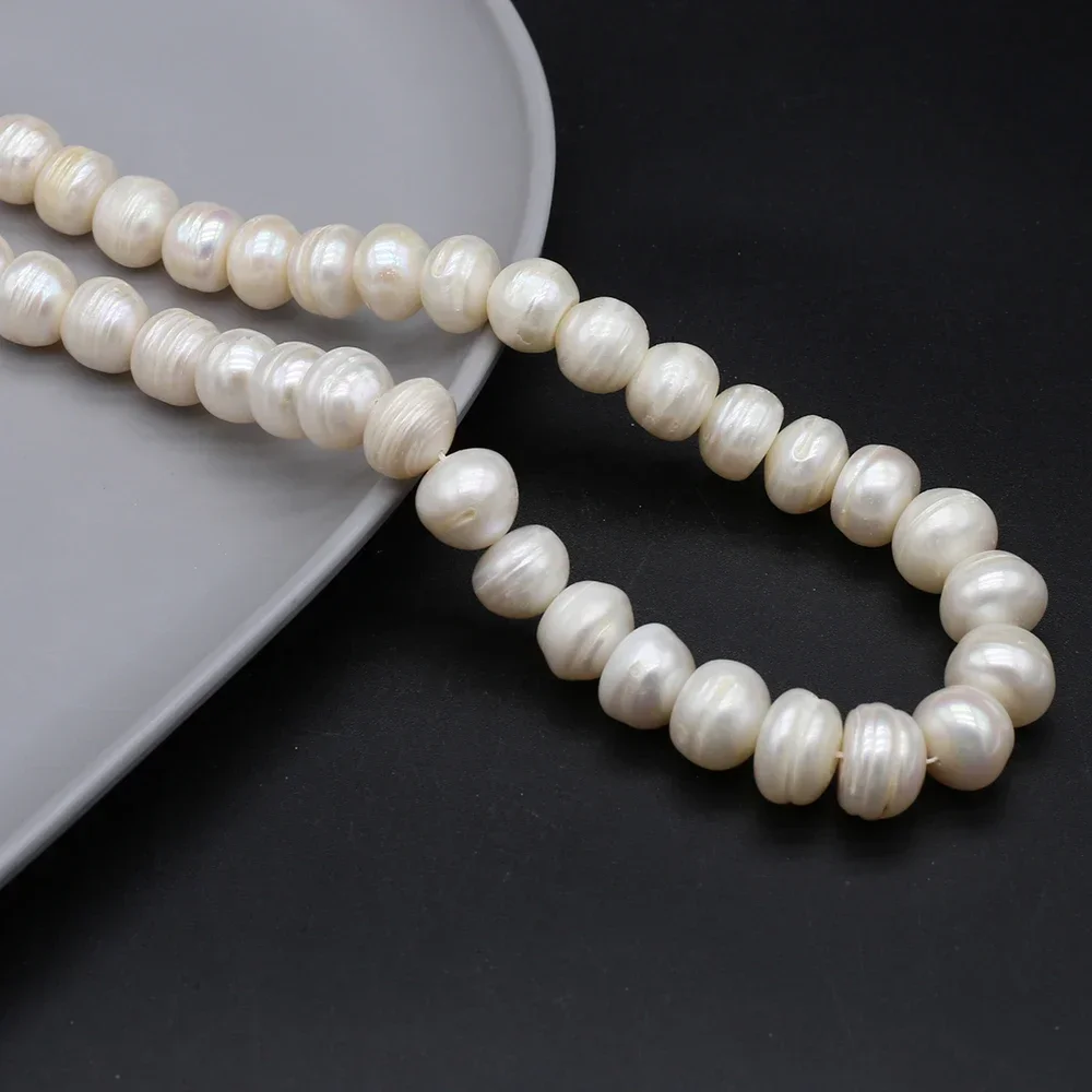 13-14mm Natural Freshwater Pearl Beaded Loose Near Round Big Pearl Beads for Jewelry Making DIY Nacklace Bracelet Accessories