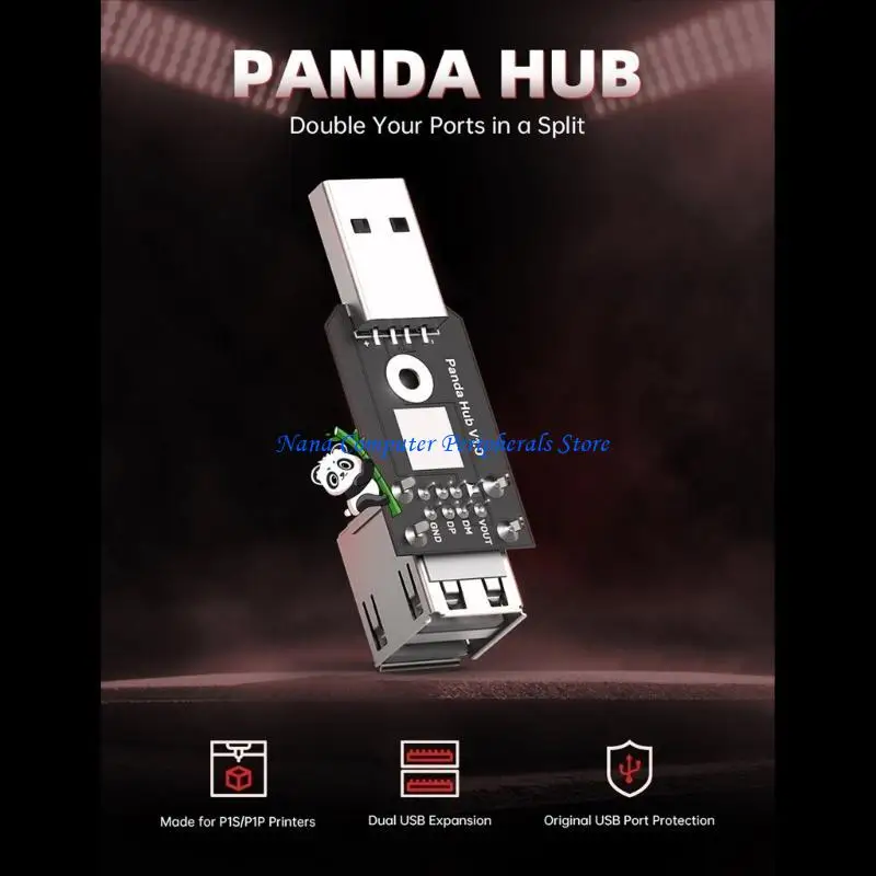 F68CダブルUSBハブP1S/P1P 3DプリンターのオリジナルUSB保護