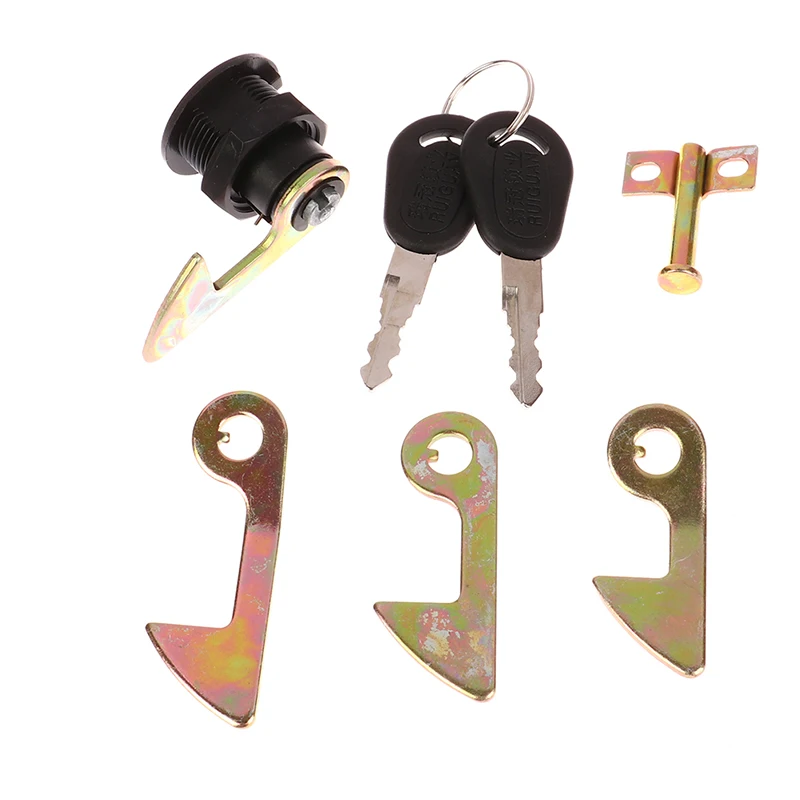 1Set (1 Lock+2 Keys+4 Metal hook) Electric Car Scooter Tail Box Lock Trunk Lock Accessories Motorcycle Rear Locks