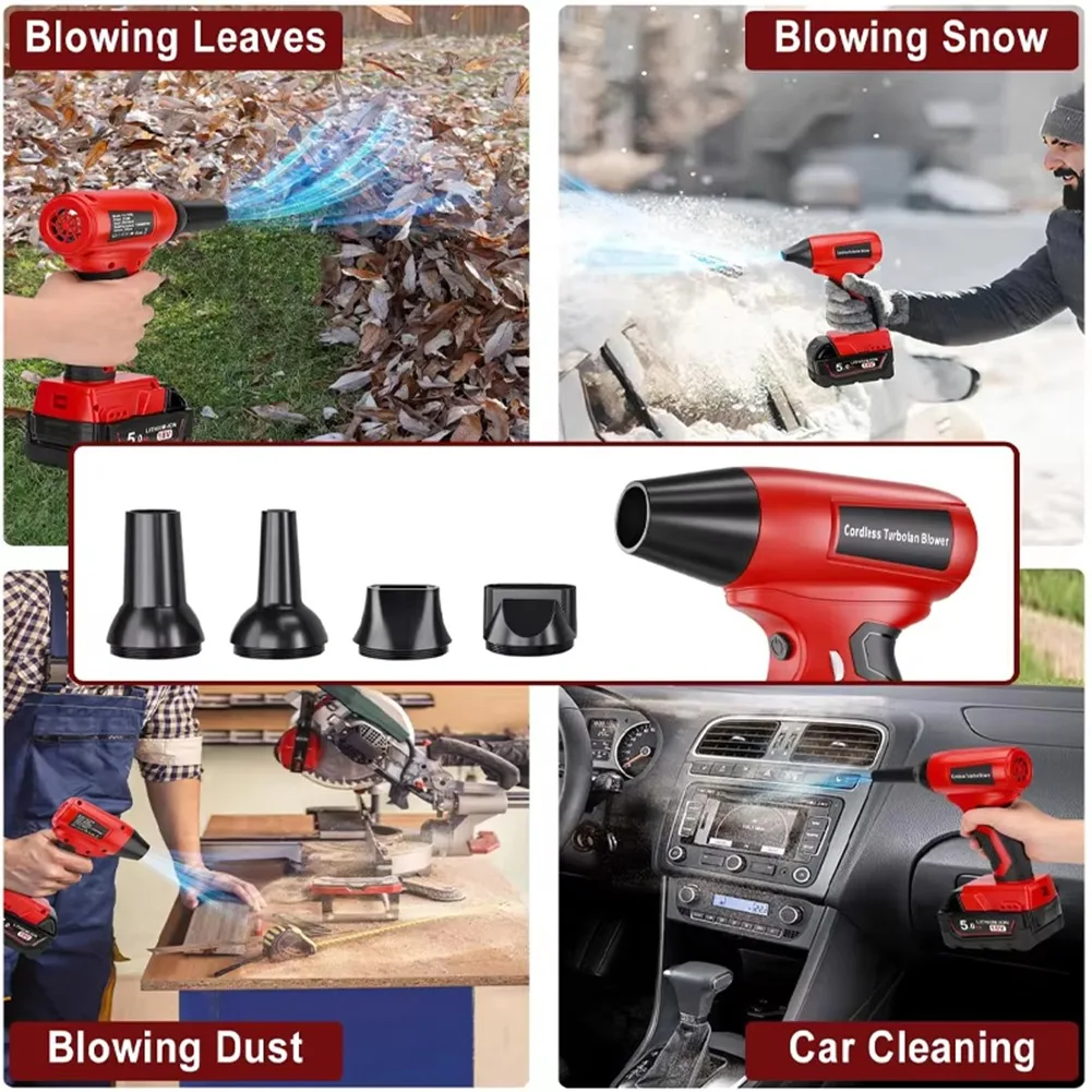 

ABUH-Mini Electric Air Duster 210W High Speed Jet Blower Multi-Function Cleaning Tool For 18V Lithium- Battery