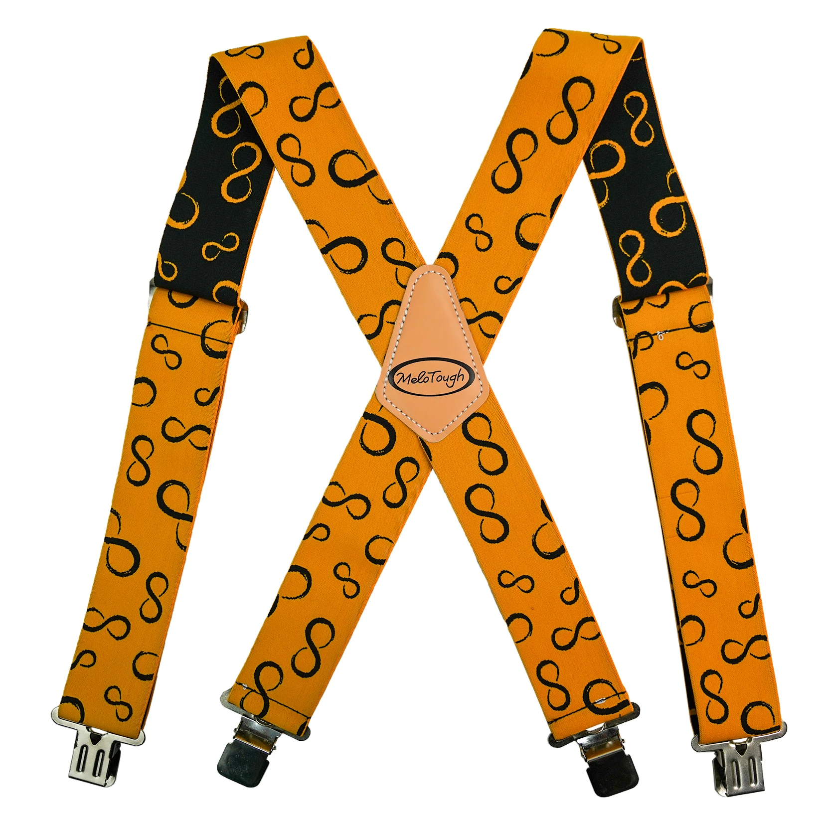 

MELOTOUGH Men's Suspenders Fully Elastic 2 Inch Wide X Back Heavy Duty Work Suspenders Tool Belt Suspenders Man Suspend
