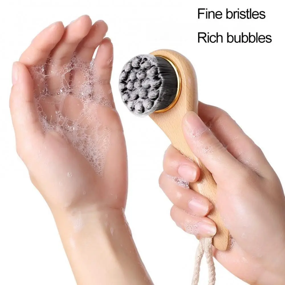 Houtskool Diepe Reiniging Lichaam Exfoliërende Haren Douche Wassen Gezichtsborstel Massage Scrubber Gezichtsreinigingsborstel Huidverzorging Tool