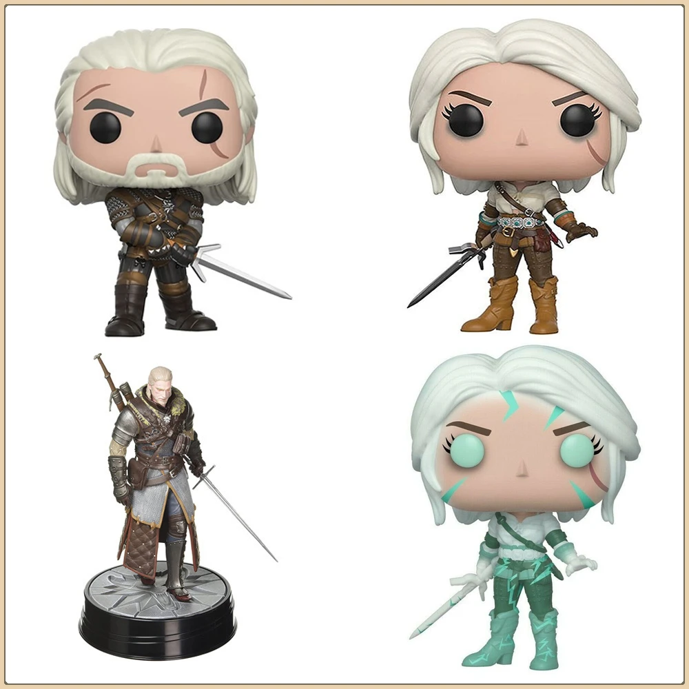 FUNKO POP The Witcher 3：Wild Hunt Action Toy Figures Geralt Ciri Demon Hunter Game Peripherals Model Ornament Children Love Gift