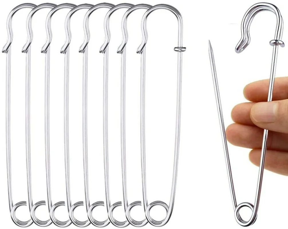 1/5/10pcs 10cm Large Safety Pins Alloy Steel Needles Sewing Pins Brooch for Jewelry DIY Sewing Apparel Accessories