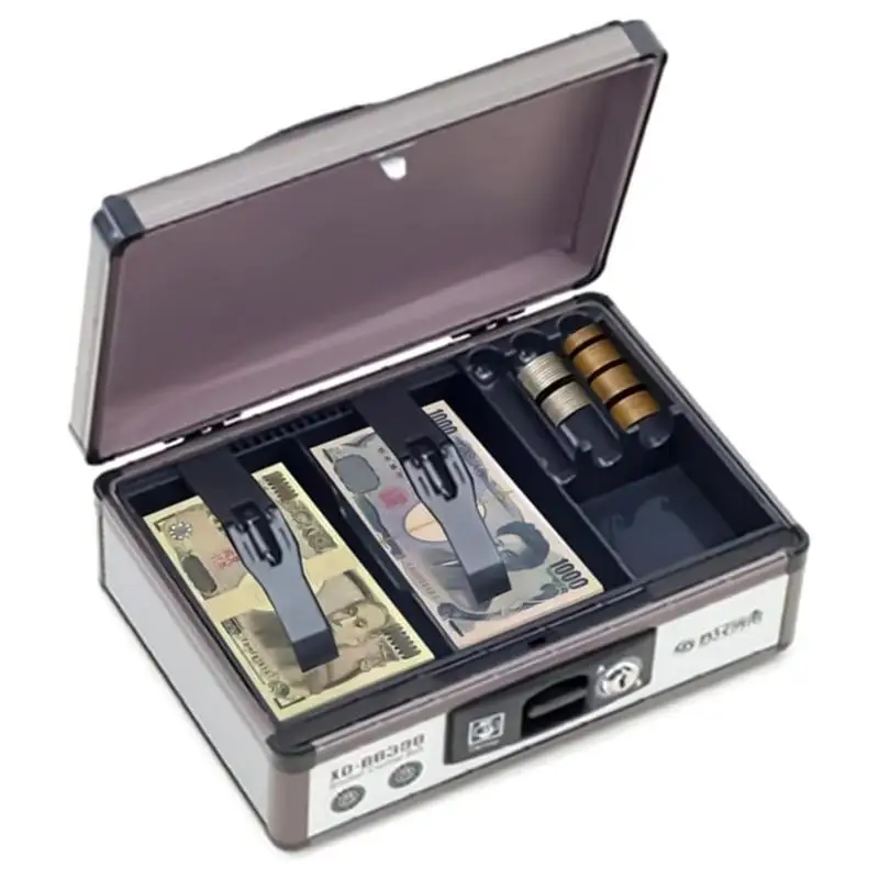 Safe Box for Money Guardian Vault Portable Fireproof Small Box with Waterproof Lock Secure Money and Personal Items Organizer