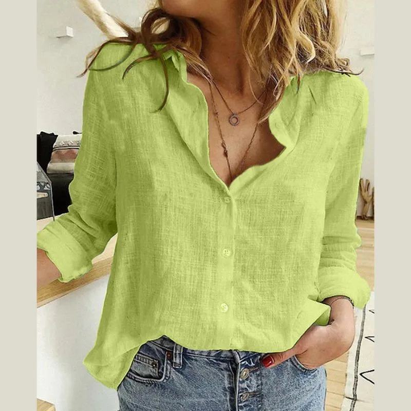 

2026 New Fashion Button-down Shirt Women Spring Casual Loose Splicing Solid Color Lapel Home Long-sleeved Top For Women