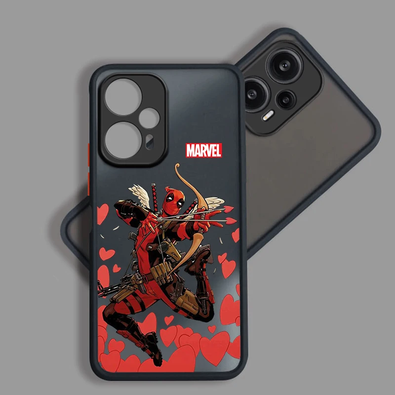 Anime Marvel Deadpool For Xiaomi Poco C65 M6 M5 M4 F5 F4 F3 X5 X4 X3 5GFrosted Translucent Phone Case