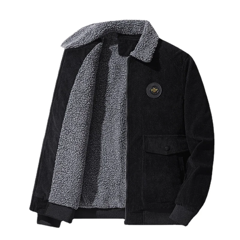 Abrigos de pana de invierno para hombre, chaquetas de plumón de lana, chaquetas casuales, Parkas cálidas más gruesas, chaquetas cortas de invierno,