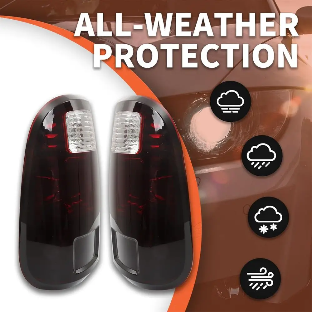 مصابيح خلفية بديلة ملونة باللون الأسود لأضواء الفرامل 2008-2016 Ford F-Series Super Duty F250-F550 #3