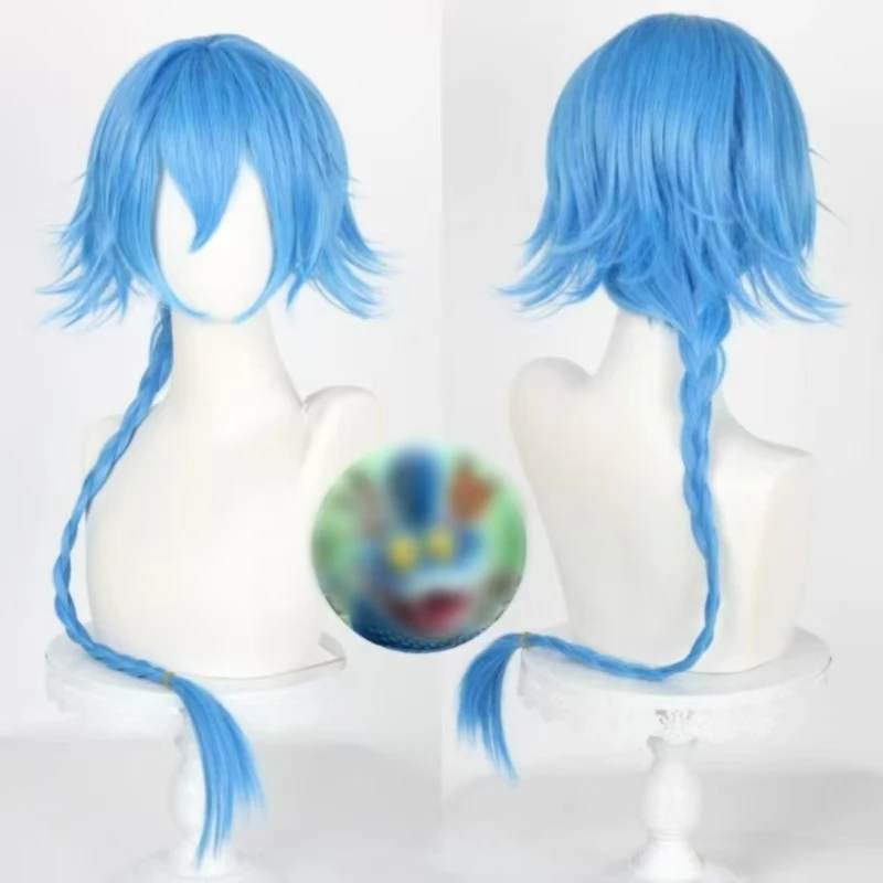 

Парик для косплея Гэри из аниме, удлиненные плетеные косички, синий, термостойкий синтетический волос, парики для Хэллоуина и вечеринок, с сеткой-розой