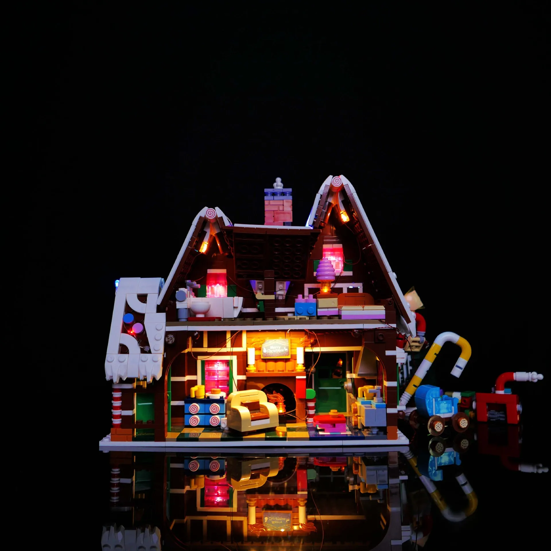 Gingerbread House Building Blocks, Kit de Luz LED, Apenas Conjunto de Iluminação, Brinquedos DIY, Presente, Não Incluído, 10267