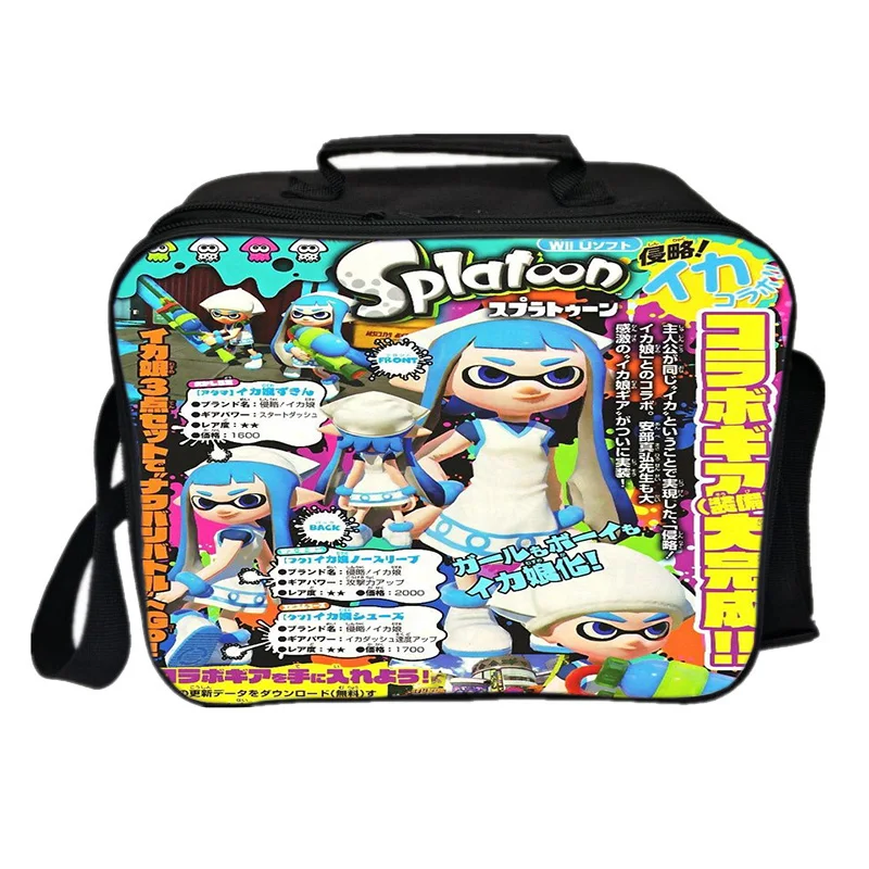 

2025 игра Splatoon DIY сумка для обеда на заказ аниме принт изоляционная сумка мультфильм реактивный истребитель школьная еда сумка для пикника модная сумка