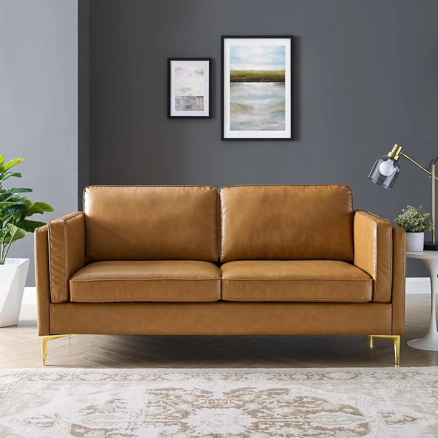 Vegan Leather Sofa 71