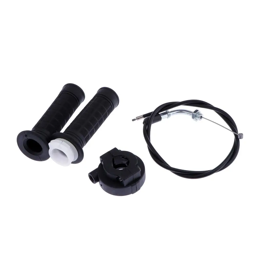

2pcs 7/8inch Twist Throttle Handle Grip/ Cable for Dirt Bike, Quad ATV 110cc-