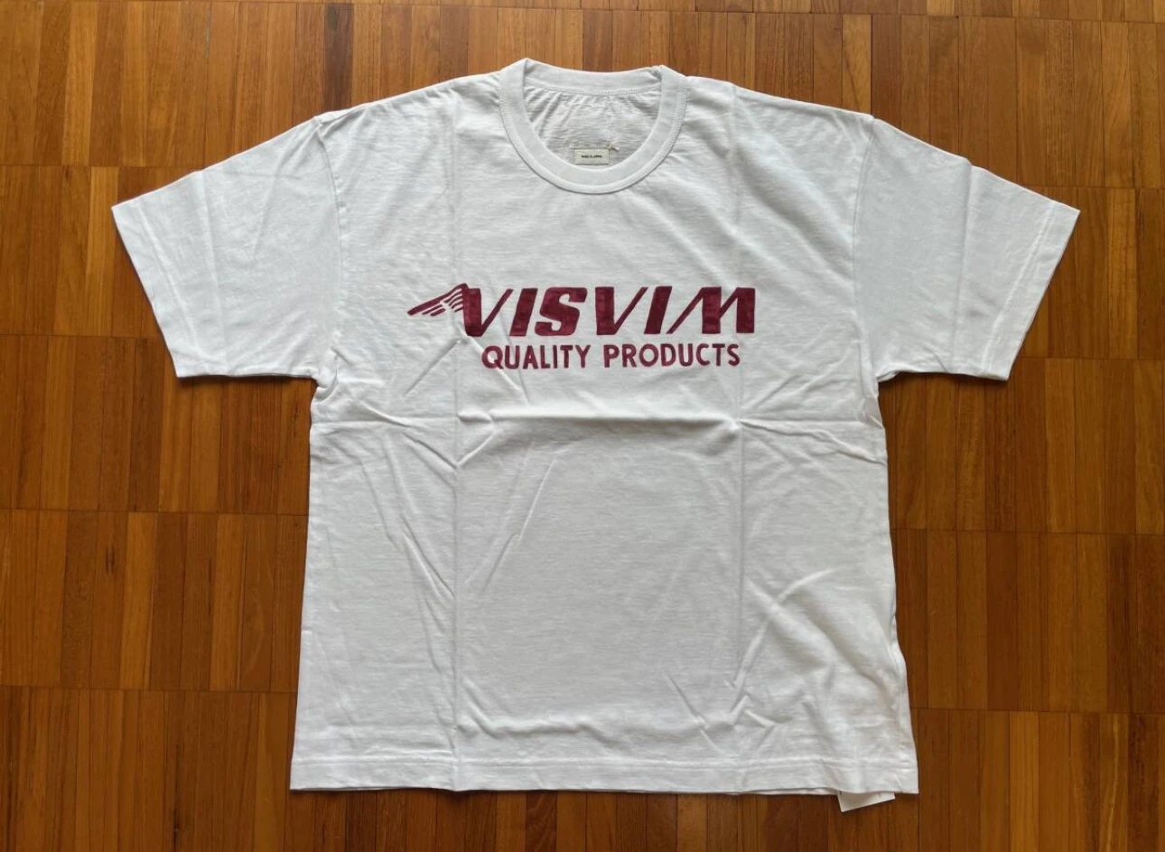 

2025 VISVIM KOFU 24SS white printing loose short sleeve T hand-painted printing gradual change washed Tianzhu cotton