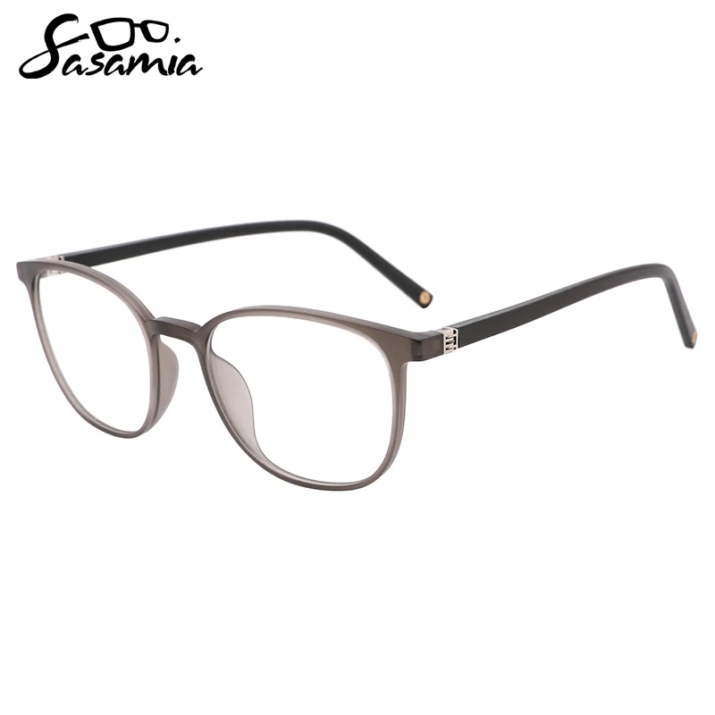 SASAMIA Unisex Square TR90 Eyewear Matt Colors Frames Eyeglasses Flexible Soft Rubber Temple Tips Optical Glasses FD01-02