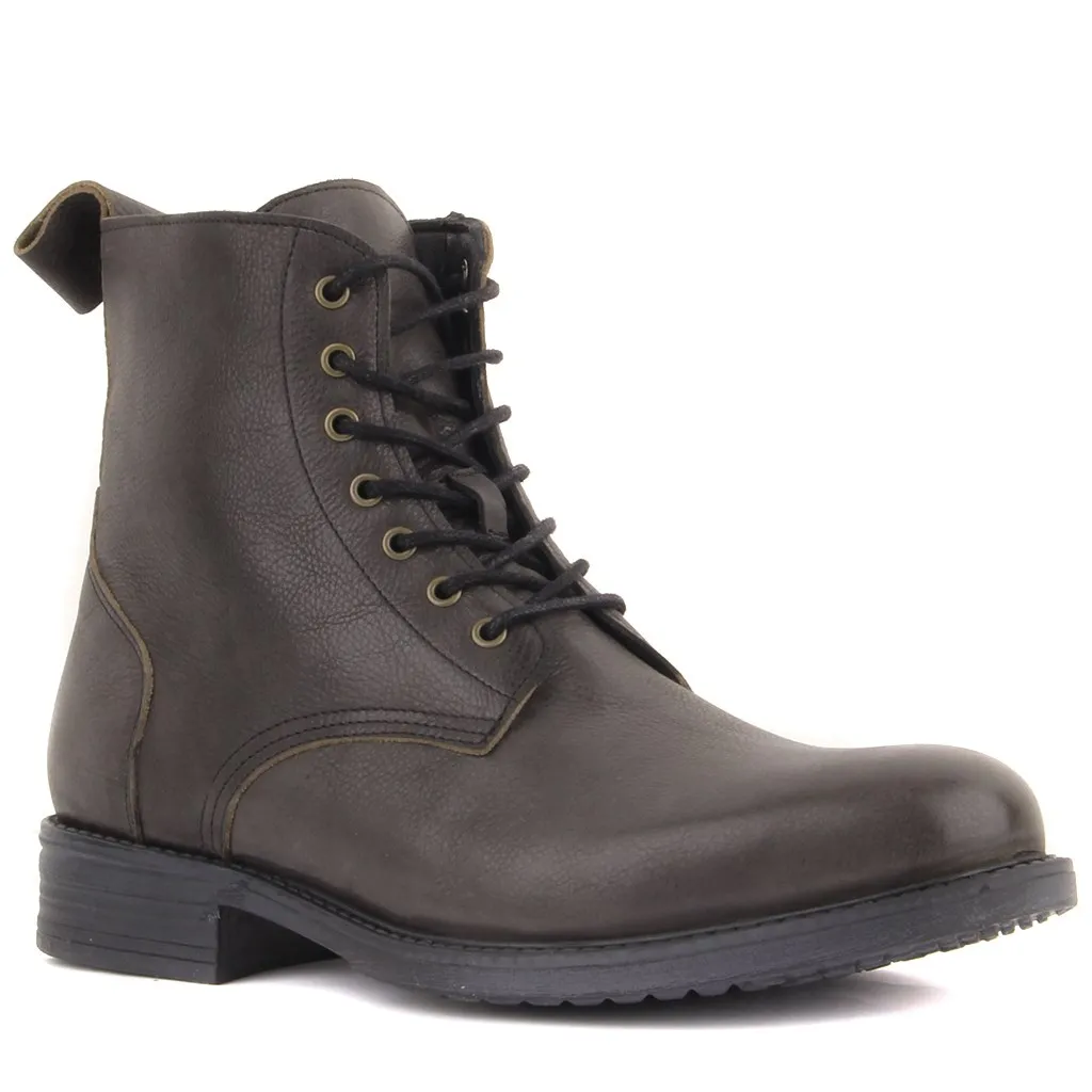 Botas masculinas de couro genuíno