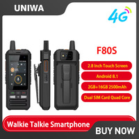 UNIWA F80S Android 10 Mobile Phone Multi-language 2.4 Inch Touch Screen Walkie Talkie Smartphone Removable 4000mAh Battery
