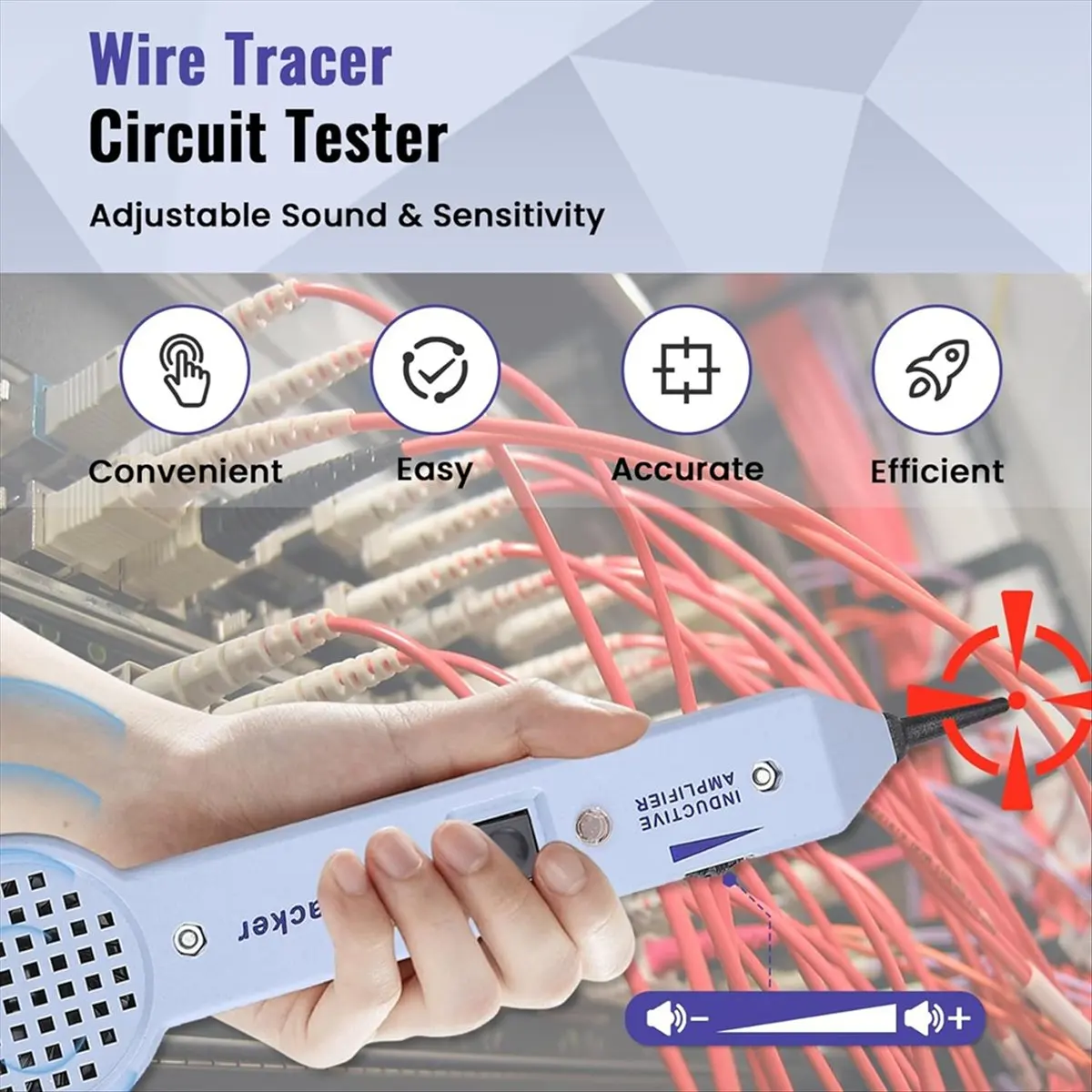 【TODAY-BUY】Tone Generator Kit, Wire Circuit Tester, Tone and Probe Kit, 200EP Cable Tester, for Network Cables Collation
