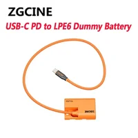 ZGCINE USB-C/D-Tap PD a BMPCC Cable de alimentación CC LPE6/FZ-100/NPF Cable de batería simulada LM-P4 Lemo 2 pines macho a 4 puertos Dtap adaptador