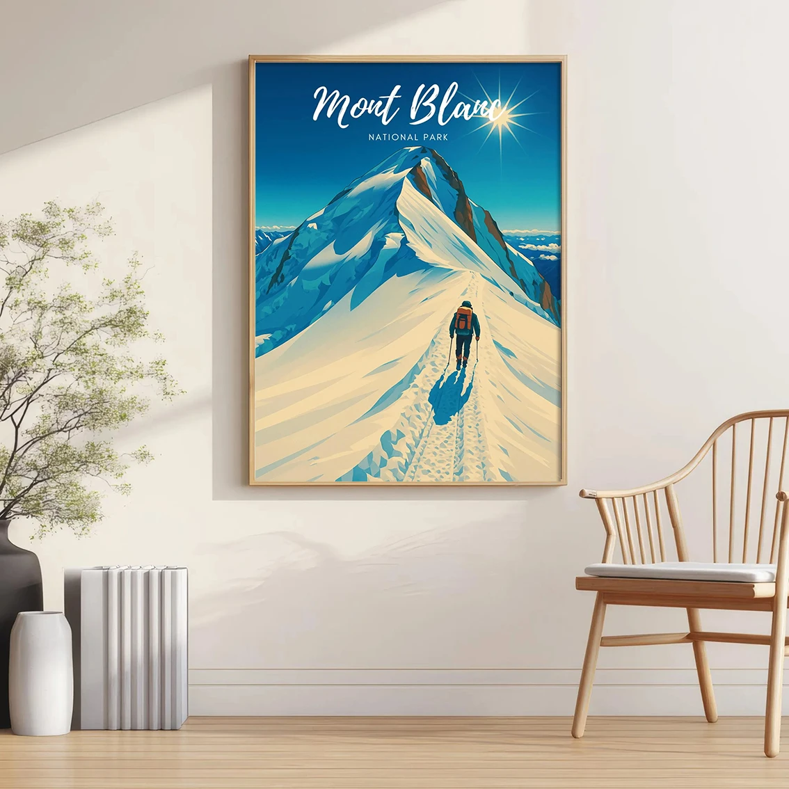 Travel-themed wall decor,Mont Blanc National Park,Italy,Europe,Mountains,UNESCO,Modern Art,Posters,Gifts,Prints,Home Decor