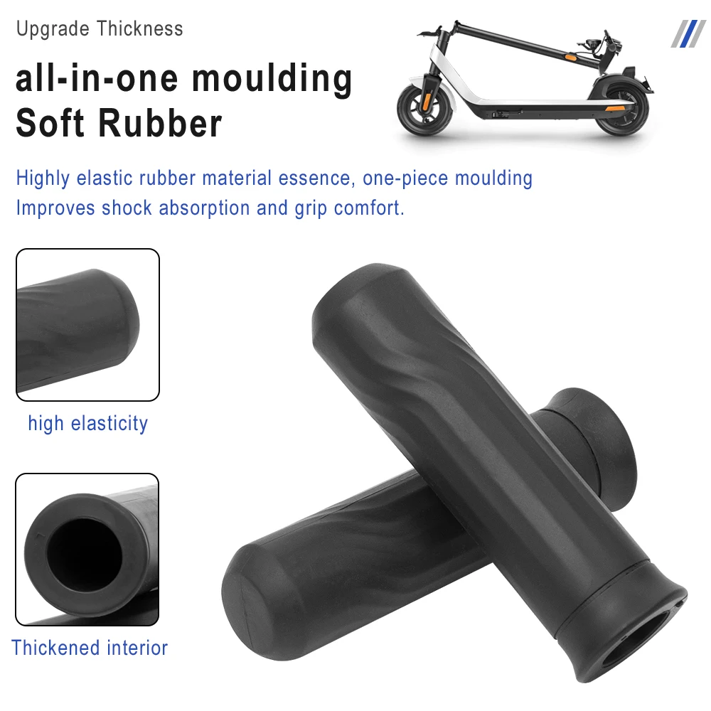 Handlebar Grips Electric Scooter Soft Non-Slip Rubber Handle Grip Cover Accessory for Niu KQi3 KQi2 Protection Replacement Parts